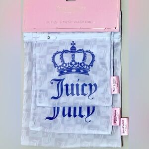 NWT set of 3 Juicy Couture Mesh Beauty Bags
